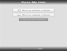 Tablet Screenshot of kyssmyhair.com